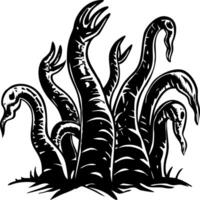 A sketchy style illustration showing tentacles vector