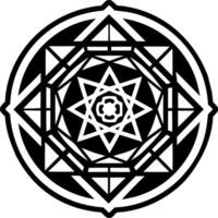 Solid icon depicting geometric shape vector