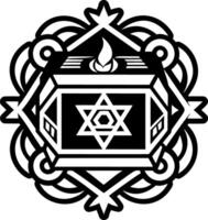 A glyph style icon showing religious symbol vector