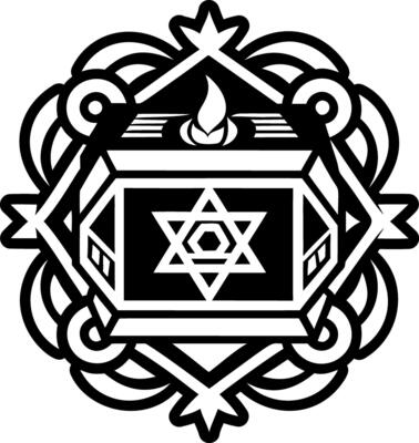 A glyph style icon showing religious symbol