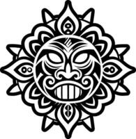 A filled style icon showing chumash holy mask vector