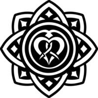 A filled style icon showing kindness heart symbol vector