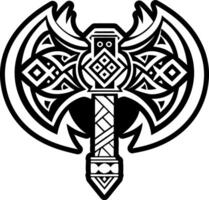 A glyph style icon of war axe symbol vector
