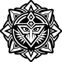 A filled style icon of native guardian symbol vector