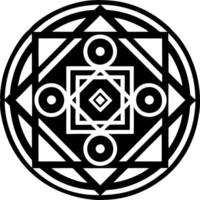 A filled style icon showing magic square vector