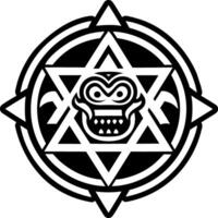 A filled style icon depicting golem symbol vector