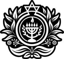Solid icon depicting hanukkah candle burning vector