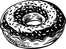 A hand drawn illustration of doughnut vector