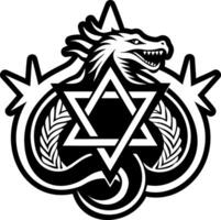 Solid icon showing leviathan sea creature symbol vector