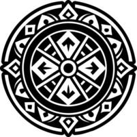 A solid style icon of cross pattern symbol vector