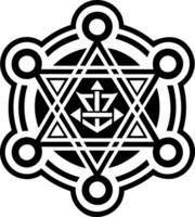 A filled style icon showing kabbalistic symbol vector