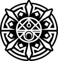 A solid style icon of native journey symbol vector