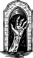 A sketchy style illustration of creepy hand vector