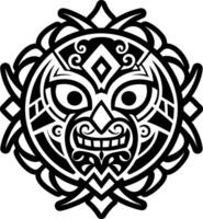 A solid style icon of native god symbol vector