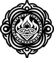 An icon depicting jewish tattoo in glyph style vector