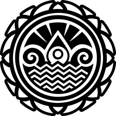 A solid style icon of water wave symbol