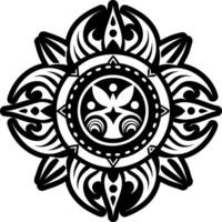 A tribal design with a sunflower in the center vector
