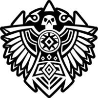 A filled style icon of thunderbird symbol vector