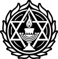 A filled style icon depicting havdalah ceremony candle vector