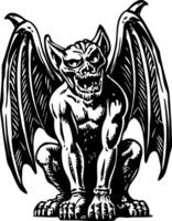 A sketchy style illustration showing gargoyle vector