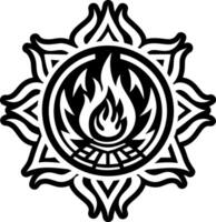The symbol for the fire in the sun vector