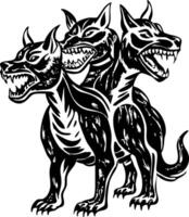 A sketchy style illustration of cerberus dog vector