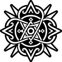 A filled style icon depicting mystical symbol vector