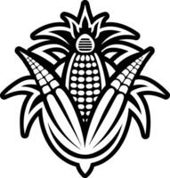A glyph style icon of corn symbol vector