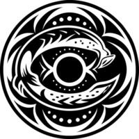 An icon depicting bagel lox in glyph style vector