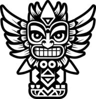 A filled style icon of totem pole symbol vector
