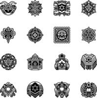 The set of symbols for the religion of israel vector