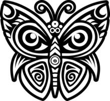 A filled style icon of butterfly tattoo vector