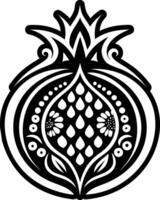 A filled style icon depicting pomegranate vector