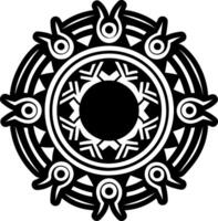 A filled style icon of circle unity tattoo vector