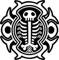 A solid style icon of skeleton symbol vector