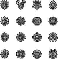 A solid style icon of arrowhead symbol vector