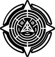 A solid style icon of astral symbol vector