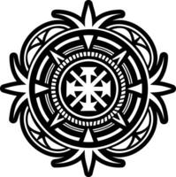 A glyph style icon of neolithic art symbol vector