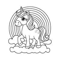 Sparkles and Rainbows with a Unicorn Friend vector