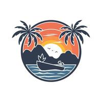 Sail to Serenity T Shirt Design vector