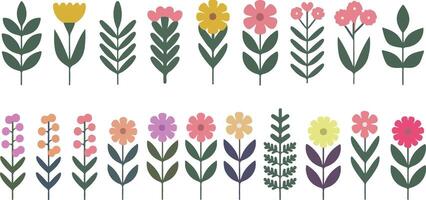 exotic flower bloom set in expressive color vector