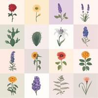 bright nature-themed composition with blooms vector
