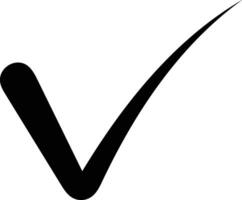 Checkmark Silhouette Design On White Background vector