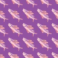 This seamless pattern showcases elegant flying fish gracefully soaring through the air. The vibrant design captures a whimsical blend of sea and sky, perfect for ocean-themed projects and textiles. vector