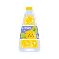Bright lemon soda with effervescent bubbles, zesty citrus slices, and refreshing droplets, perfect for thirst quenching moments. vector