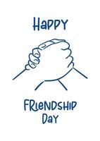 A illustration capturing a friendly handshake in a sketch style. This artwork symbolizes trust and camaraderie, perfectly embodying the spirit of Friendship Day vector