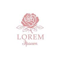 Feminine rose icon for branding vector