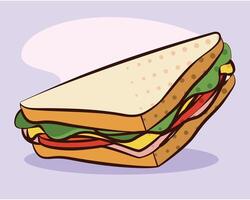 Sandwich triangle slice. vector