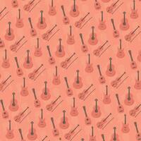 Guitar instruments pattern. vector