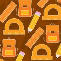 Backpacks and rulers layout. vector